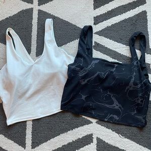 Bundle of 2! Light support v-neck crop bra or top (lululemon dupe!)